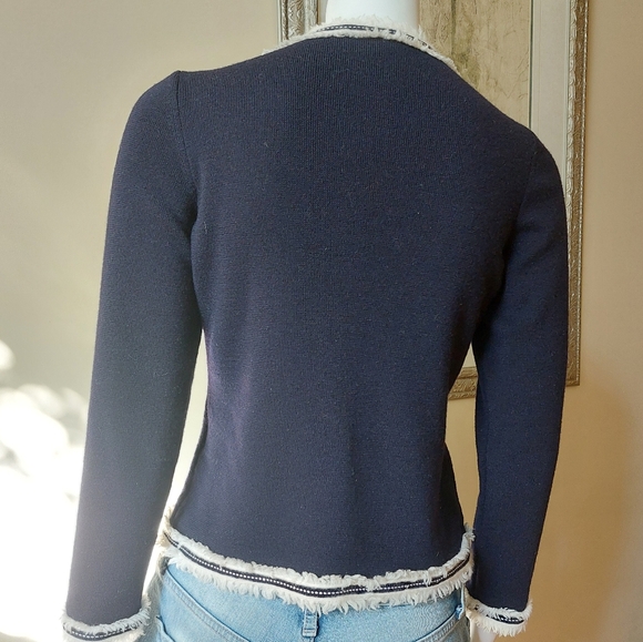 Luisa Spagnoli 100% Virgin Wool Knit Jacket - Picture 5 of 14